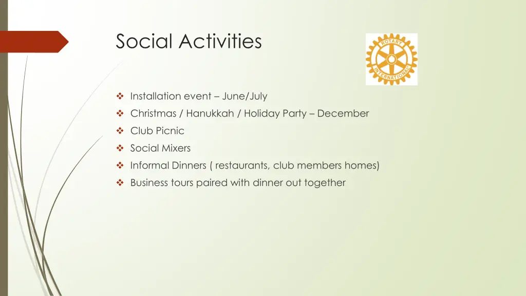 social activities