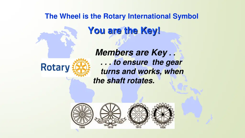 the wheel is the rotary international symbol