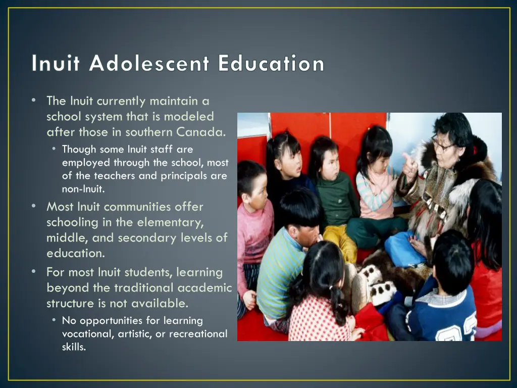 inuit adolescent education