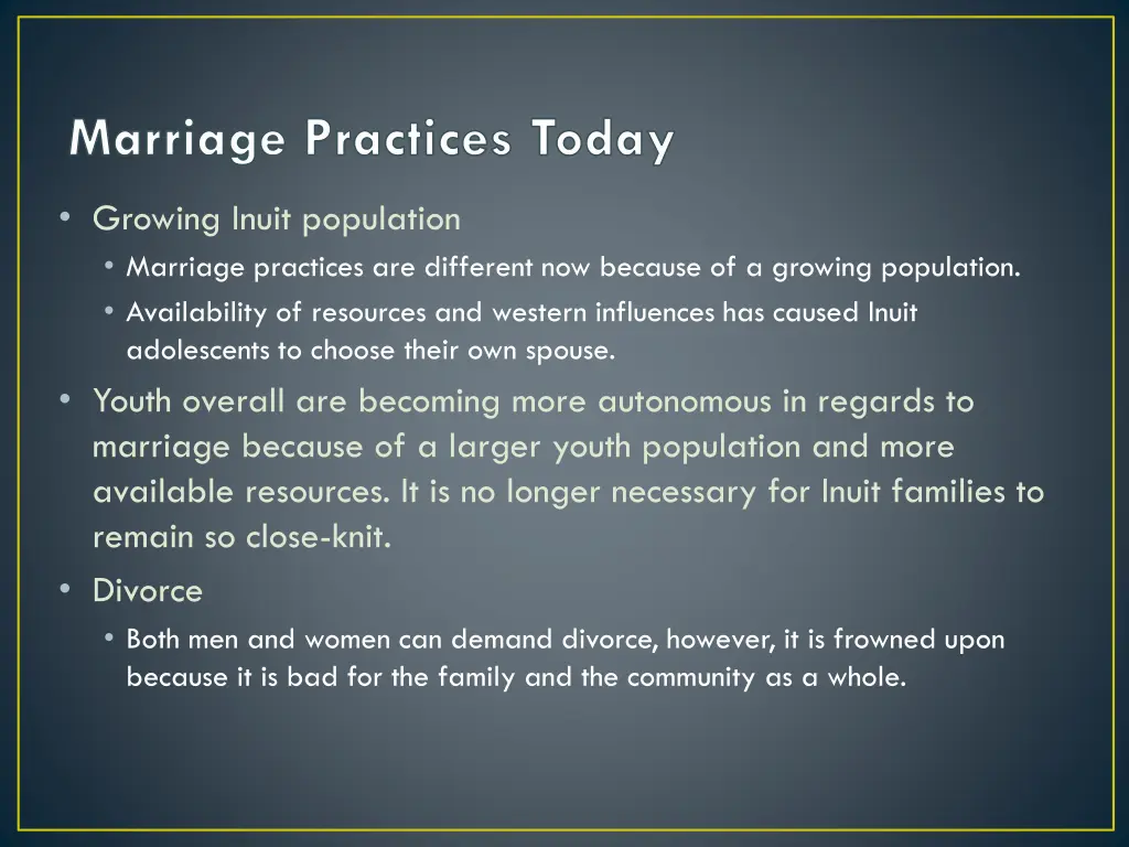 marriage practices today