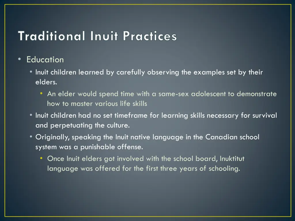 traditional inuit practices 1