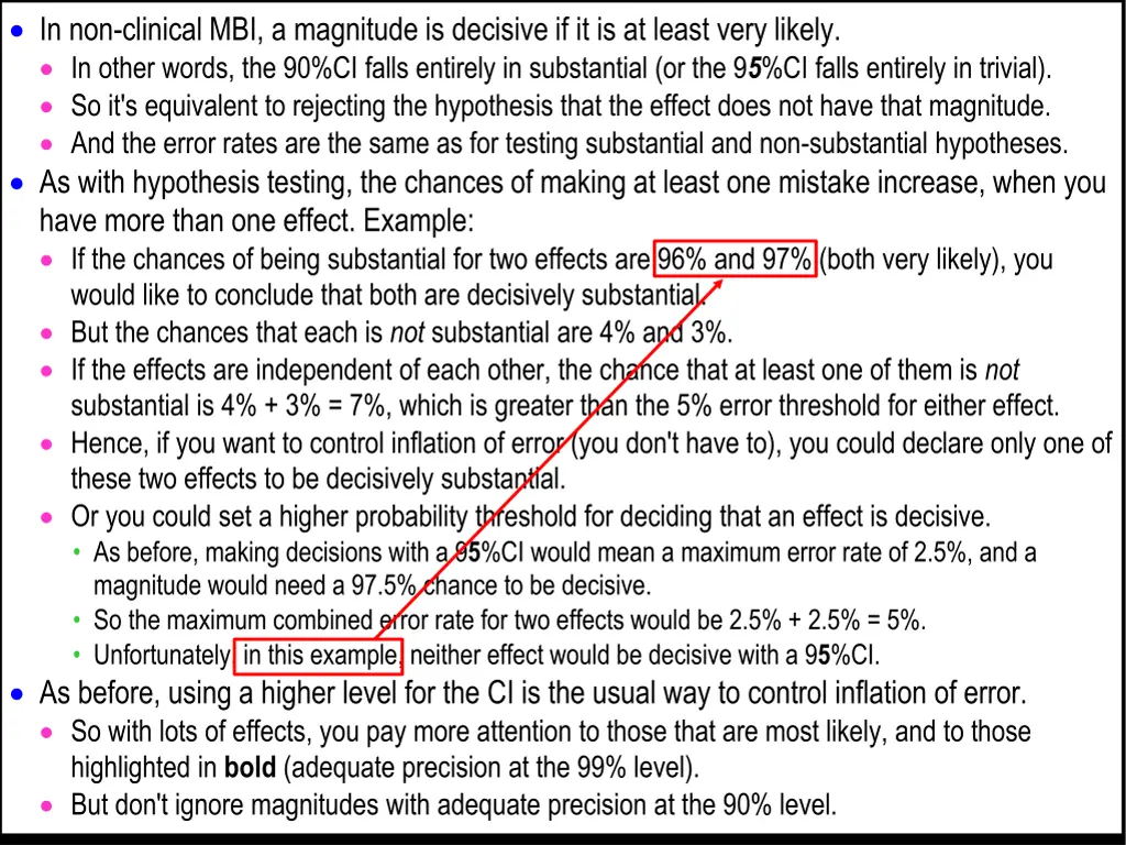 in non clinical mbi a magnitude is decisive