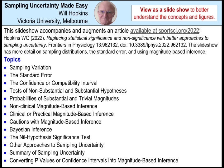 sampling uncertainty made easy