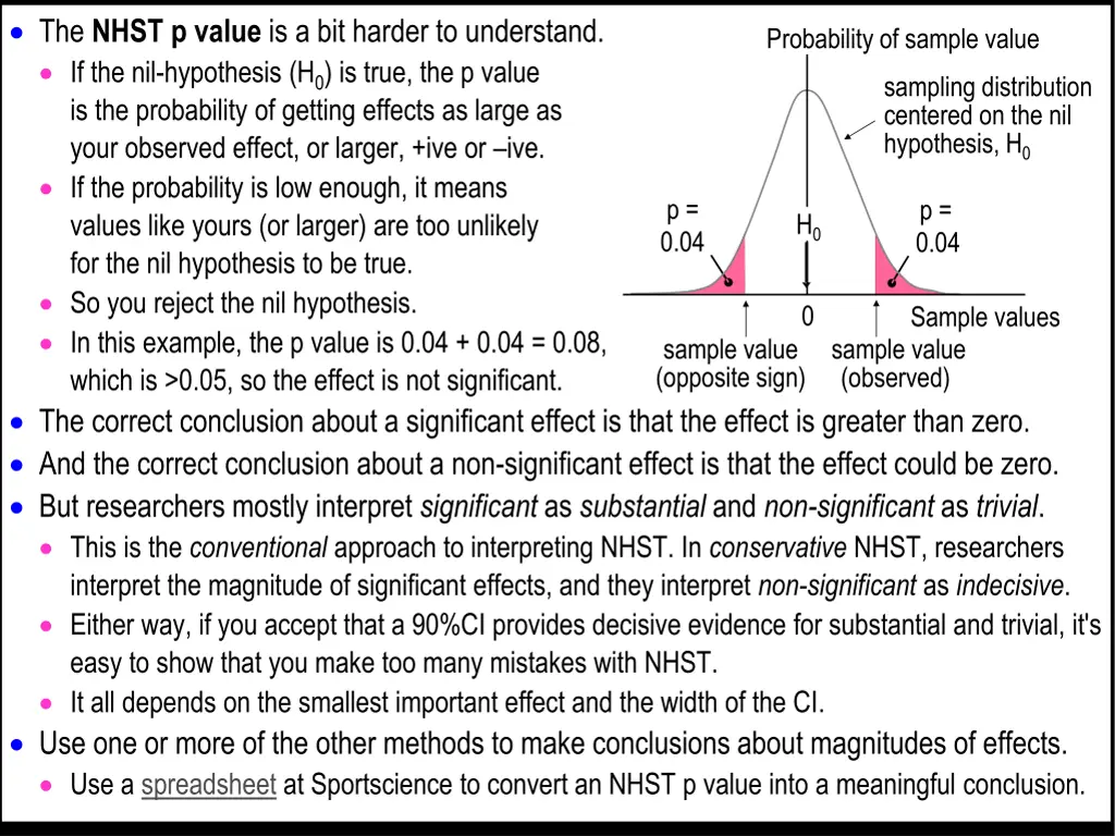 the nhst p value is a bit harder to understand