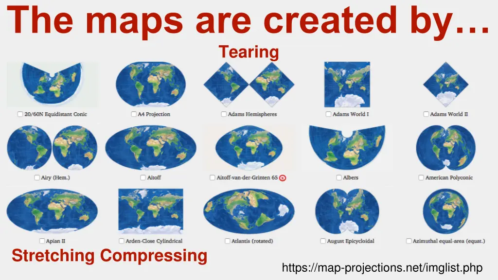 the maps are created by