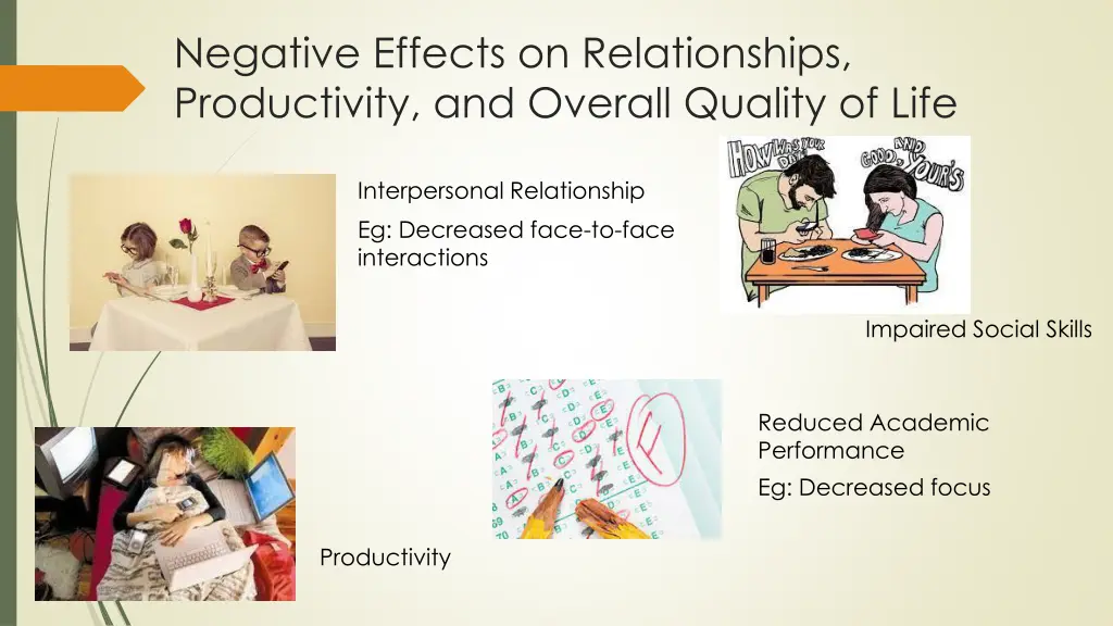 negative effects on relationships productivity