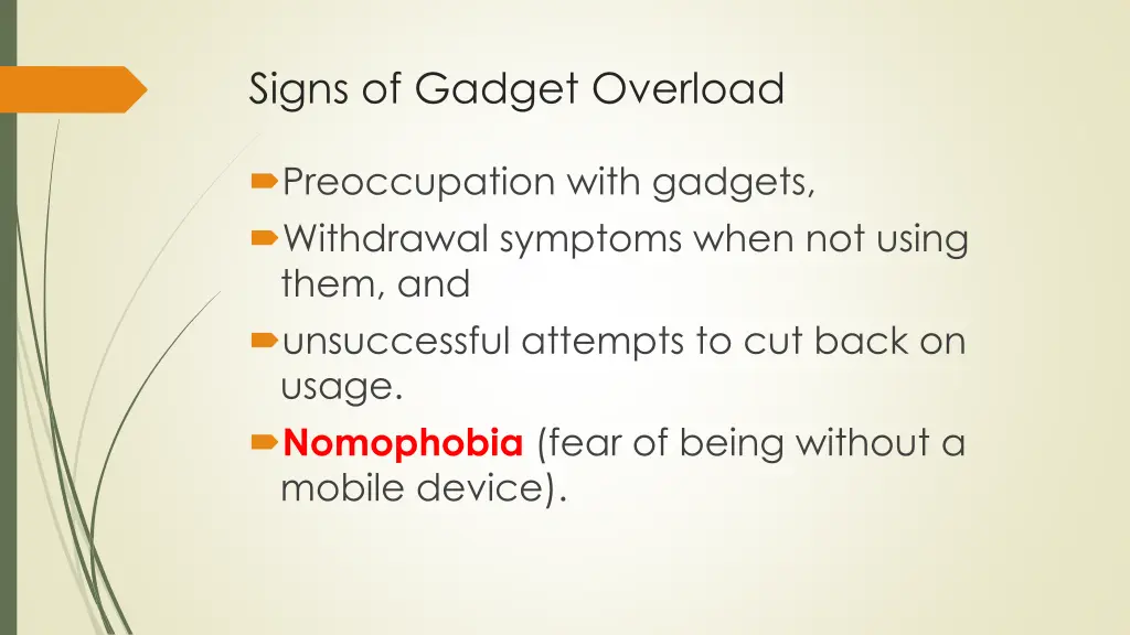 signs of gadget overload