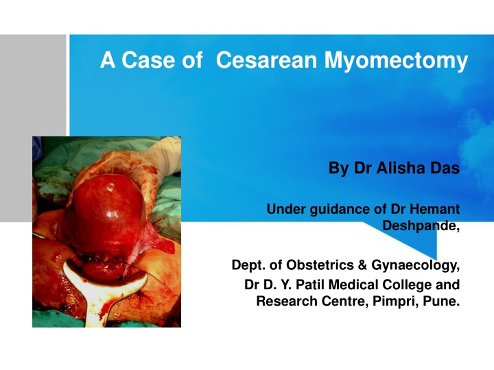 a case of cesarean myomectomy