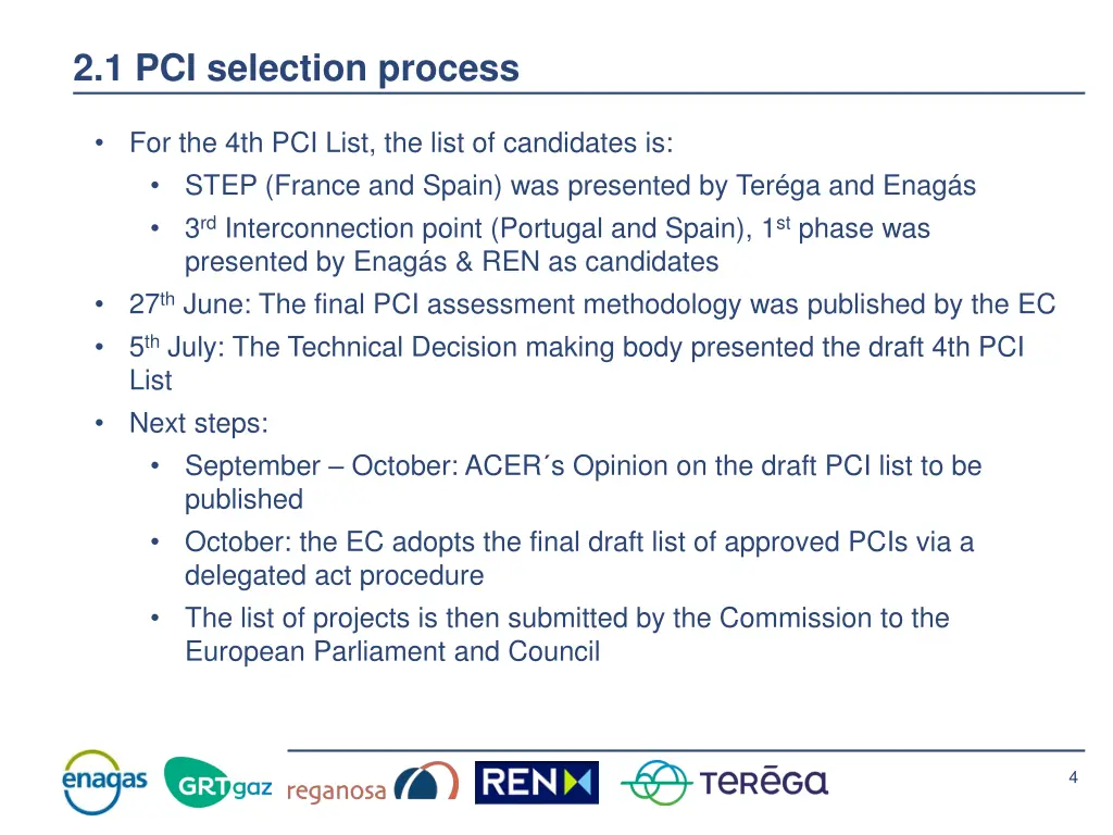 2 1 pci selection process