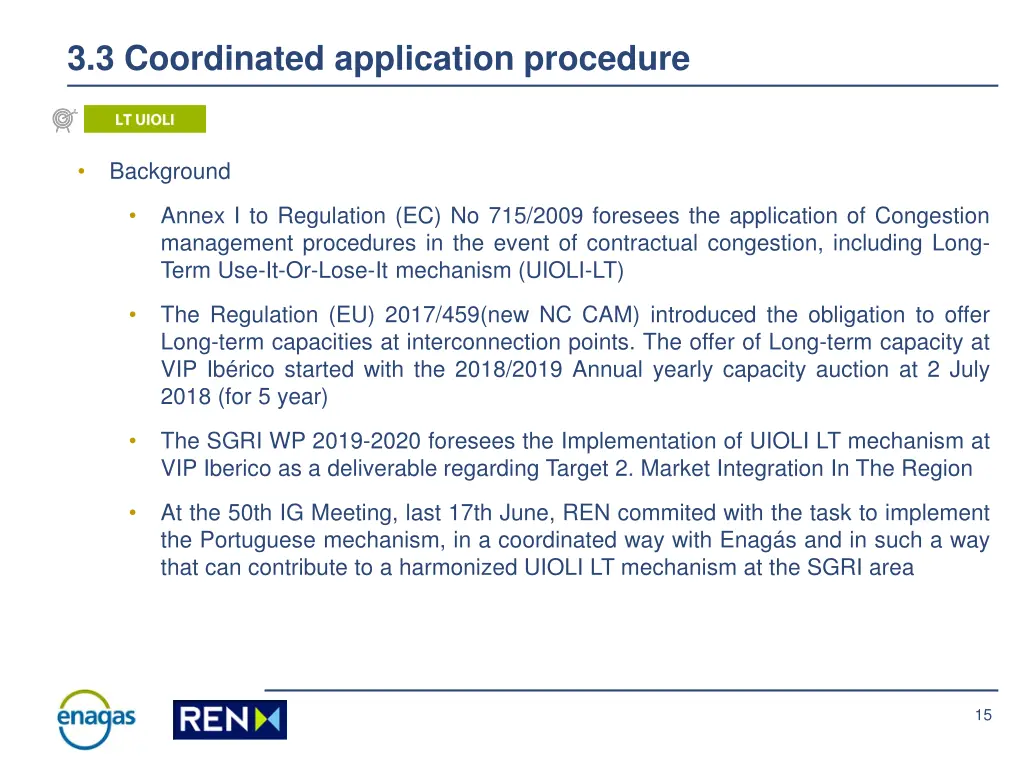 3 3 coordinated application procedure