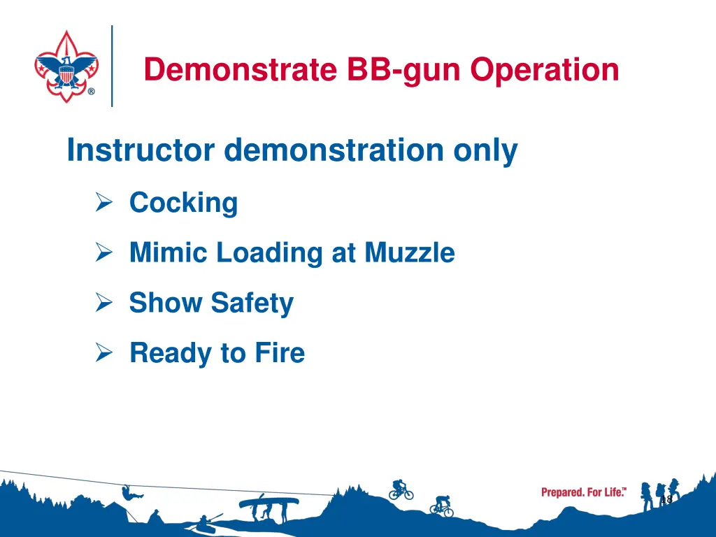 demonstrate bb gun operation