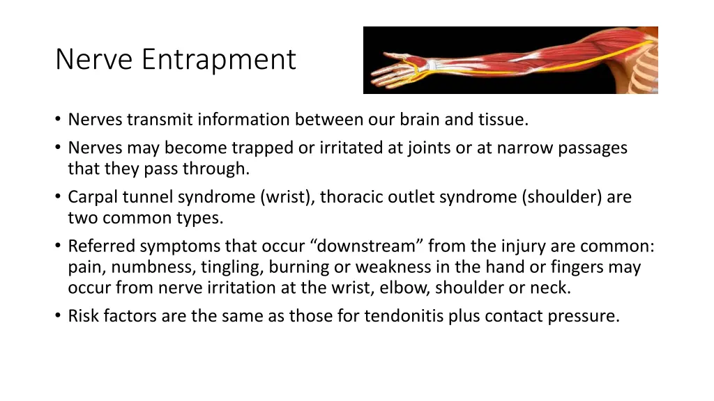 nerve entrapment