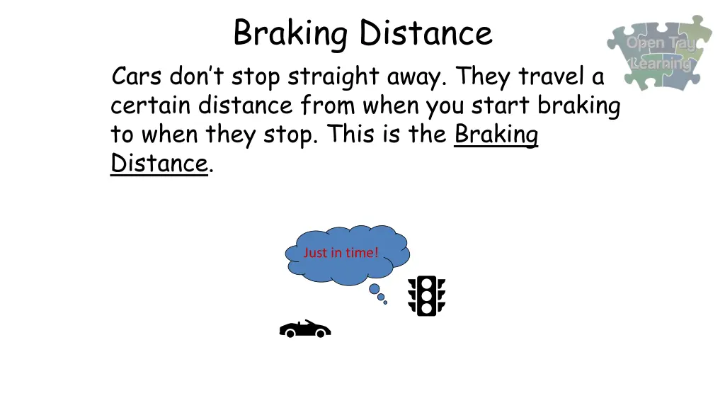 braking distance cars don t stop straight away