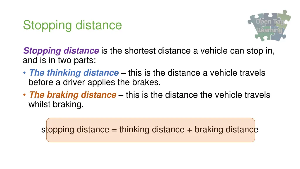 stopping distance 1