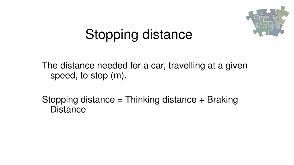 stopping distance