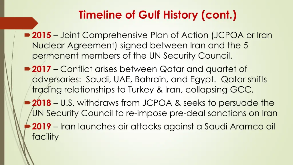 timeline of gulf history cont 1