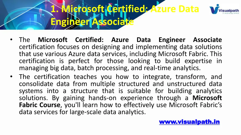 1 microsoft certified azure data engineer