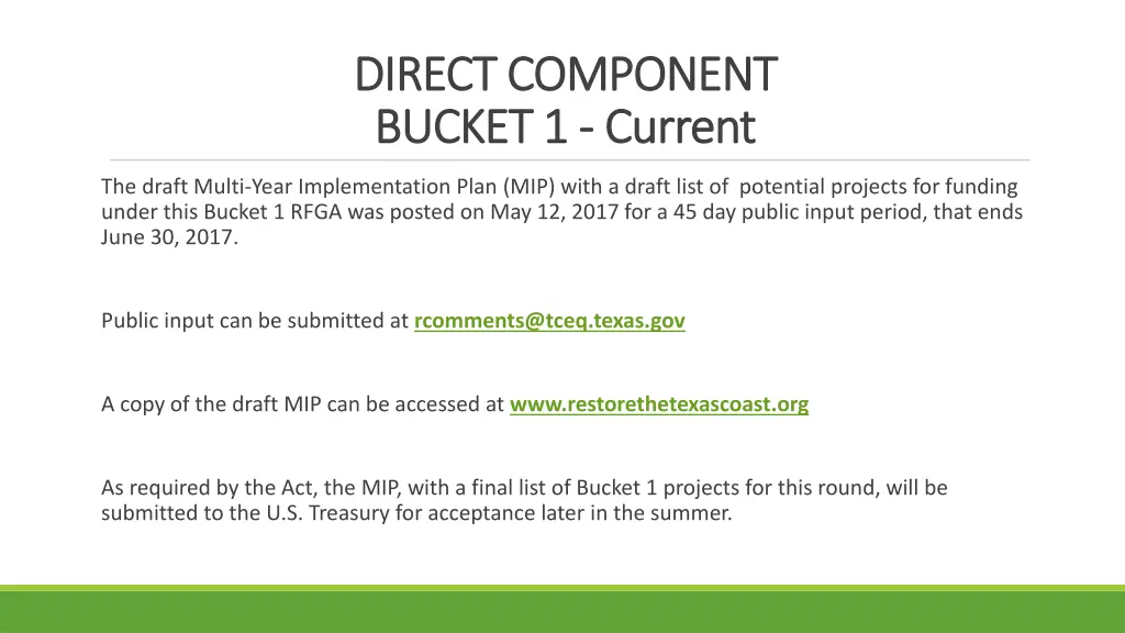 direct component direct component bucket 1 bucket 1