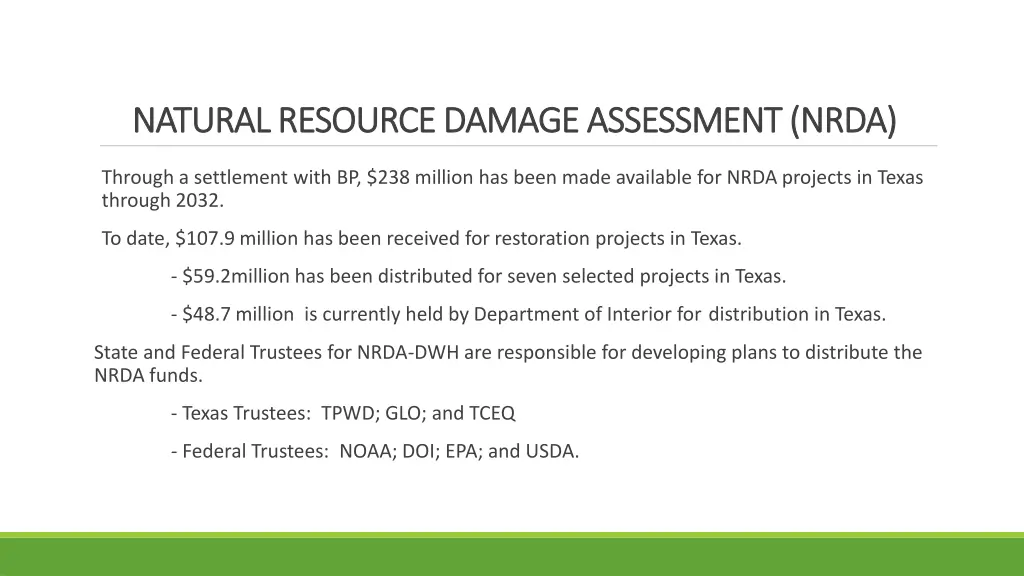 natural resource damage assessment nrda natural