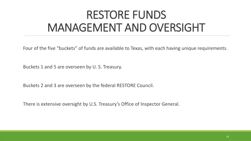 restore funds restore funds management