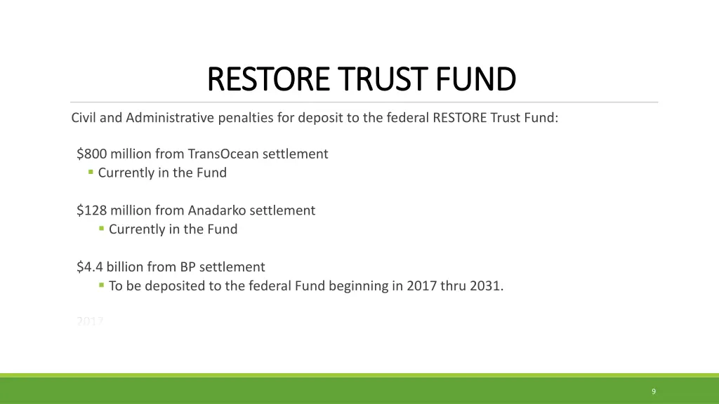 restore trust fund restore trust fund