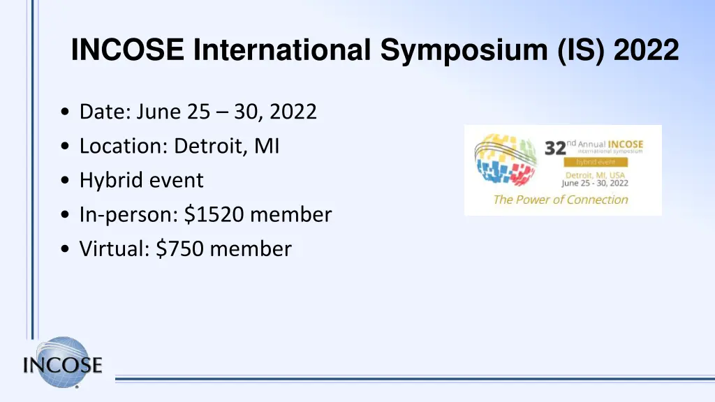 incose international symposium is 2022