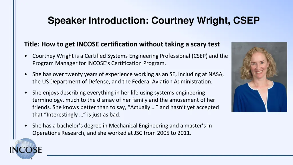 speaker introduction courtney wright csep