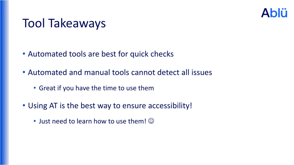 tool takeaways