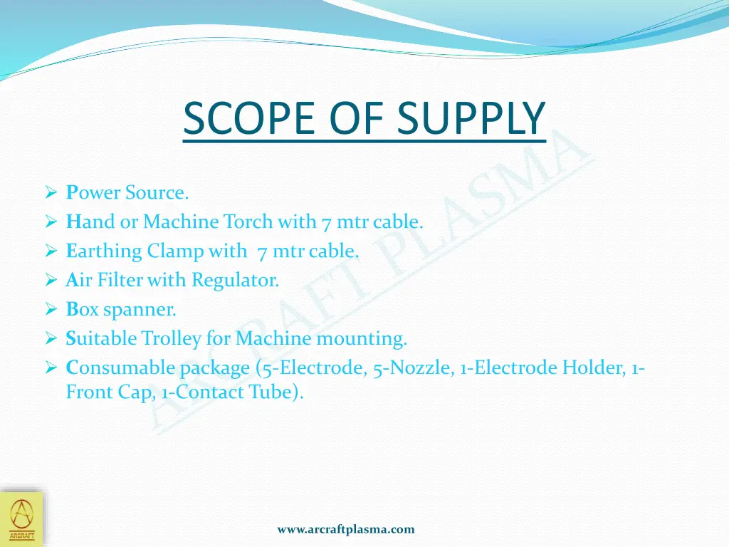 scope of supply