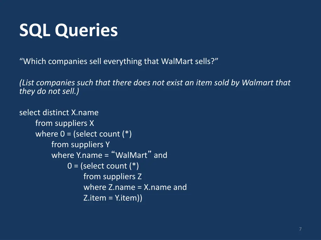 sql queries