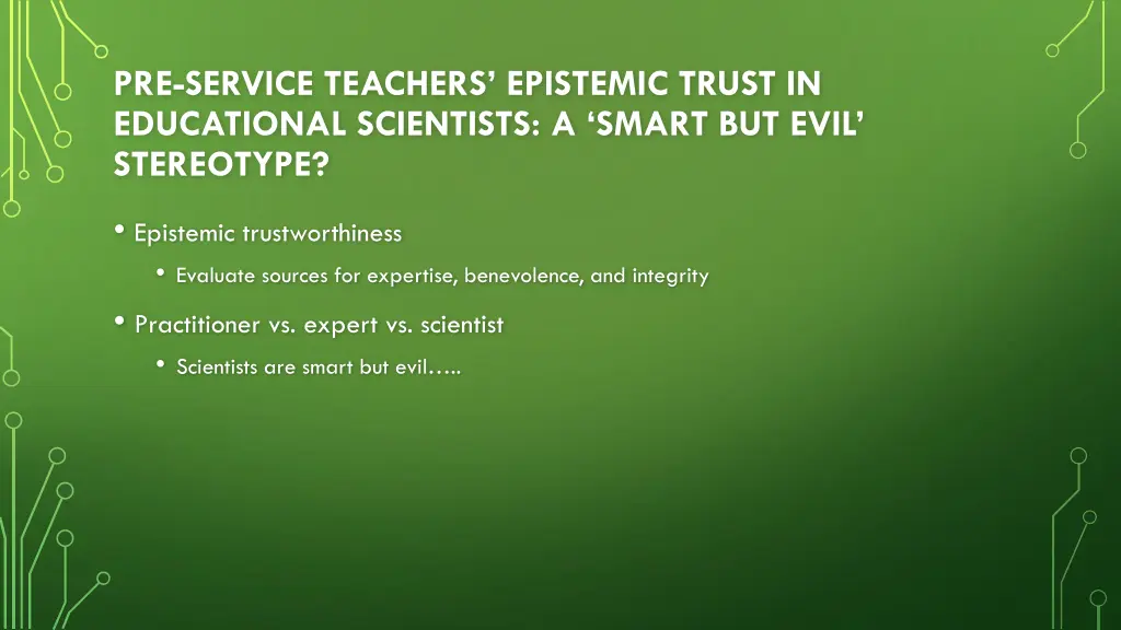 pre service teachers epistemic trust