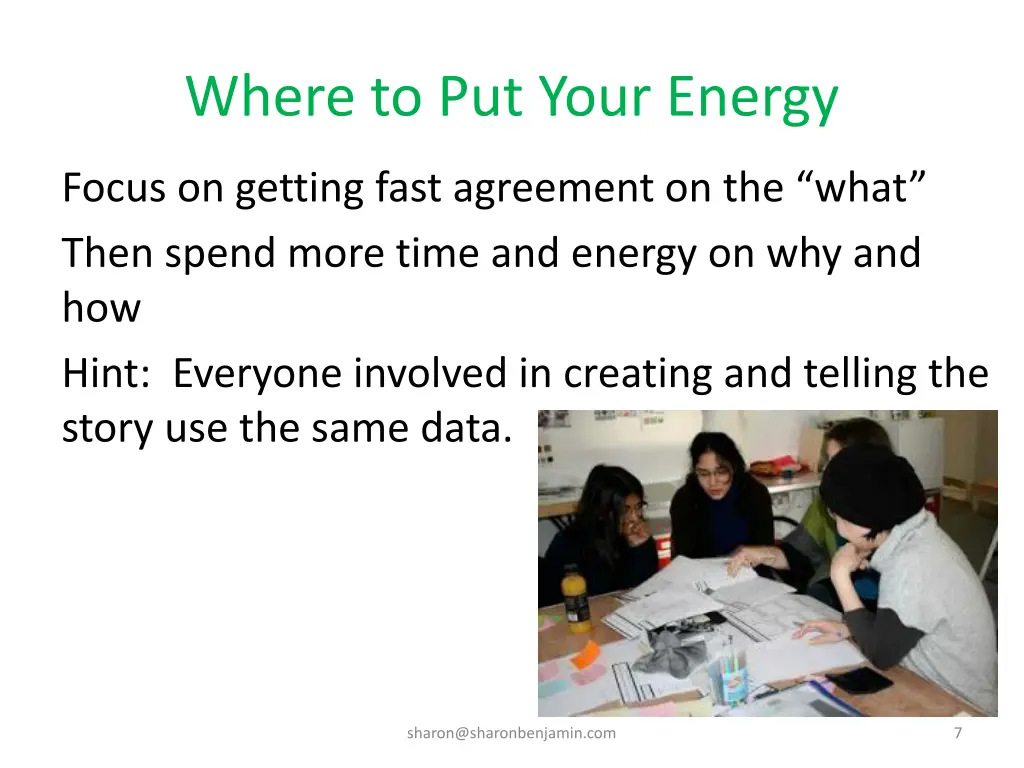 where to put your energy