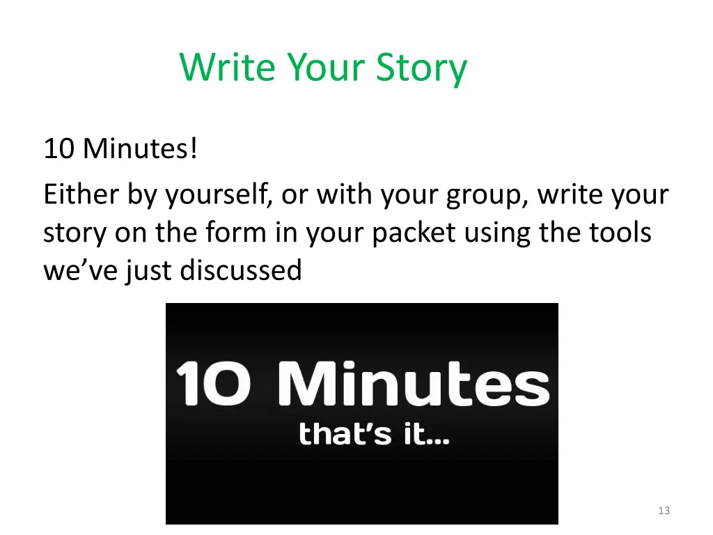 write your story