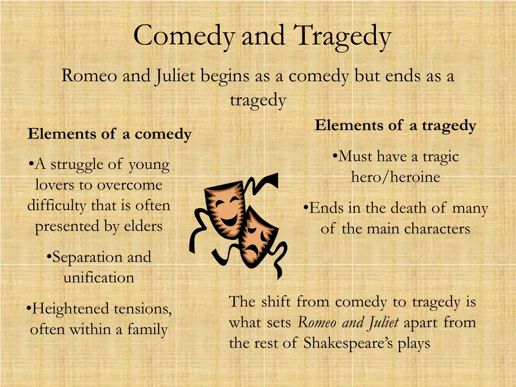 comedy and tragedy