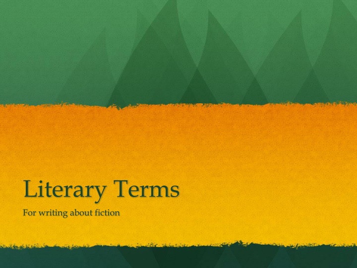 literary terms for writing about fiction