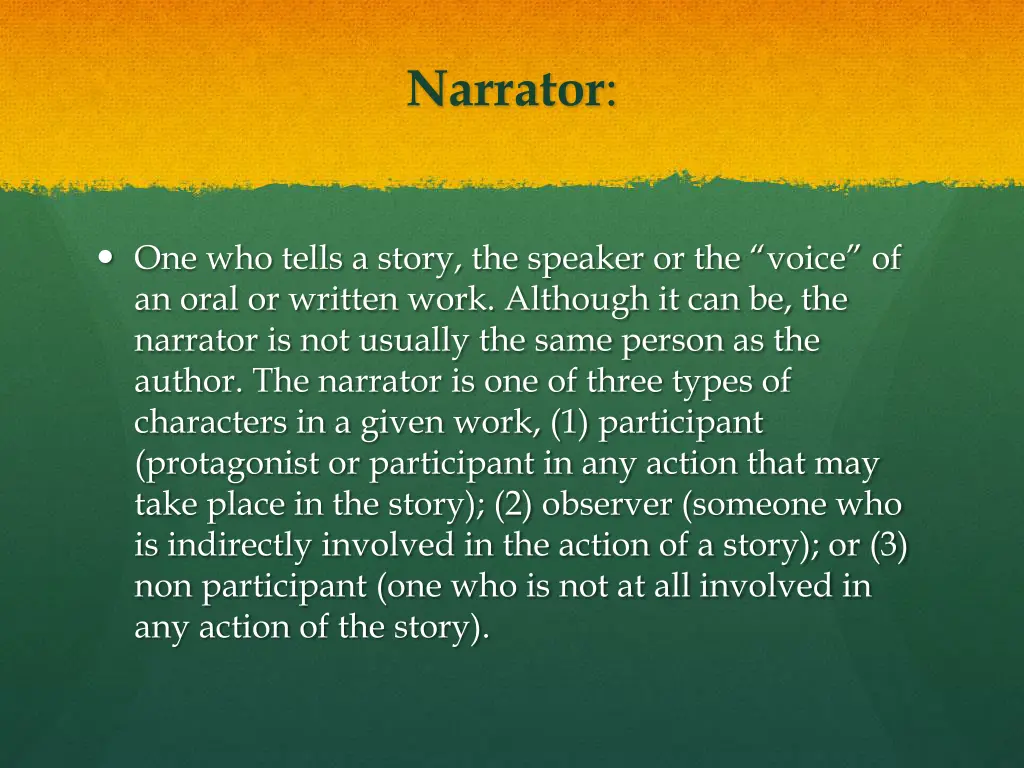 narrator