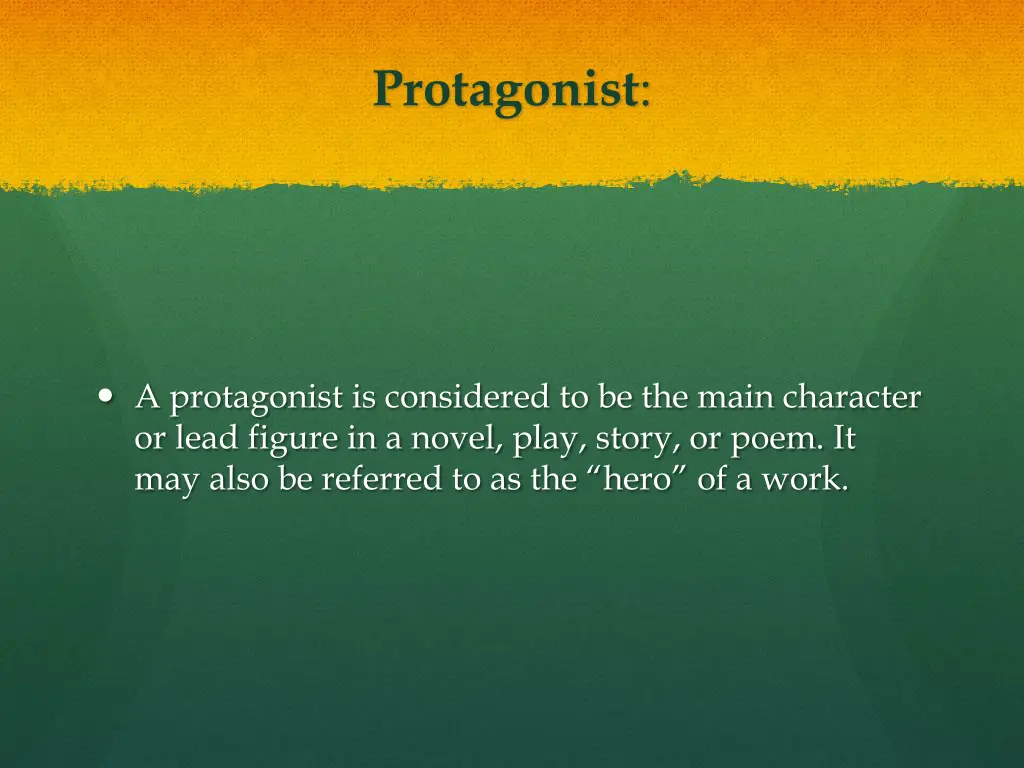 protagonist