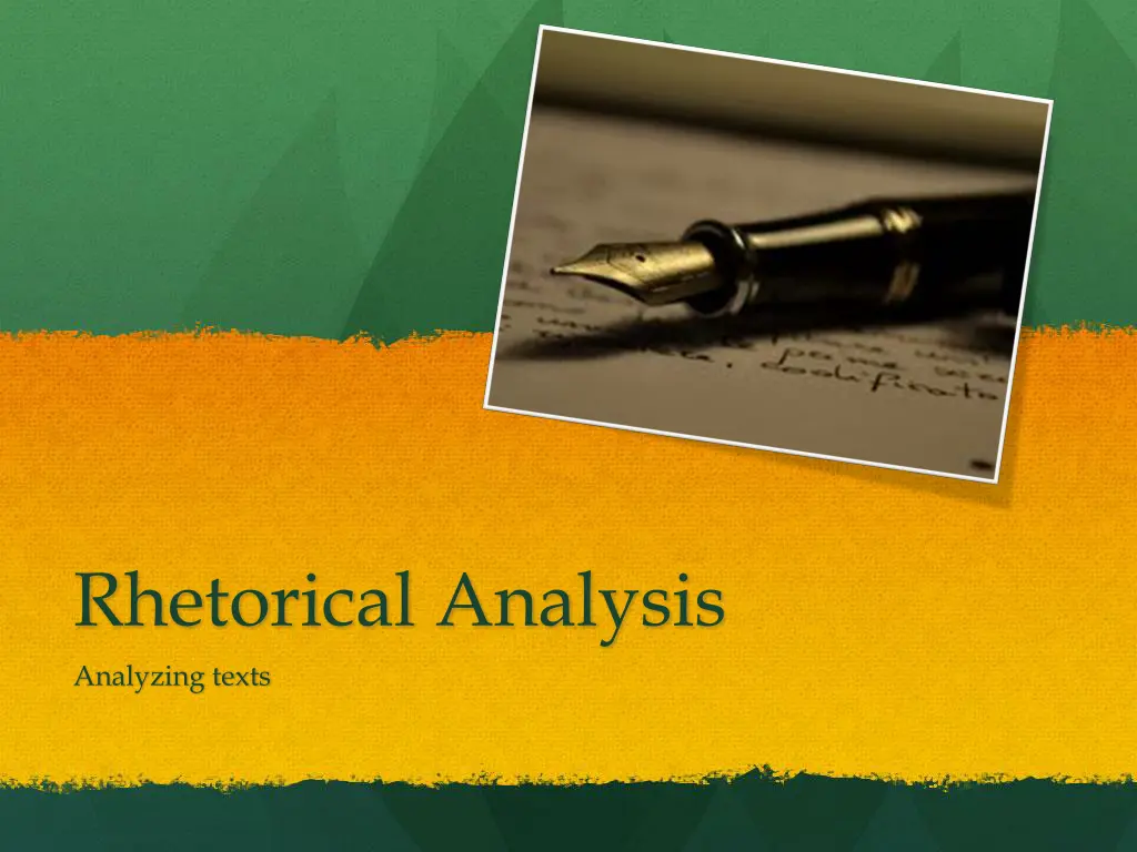 rhetorical analysis analyzing texts