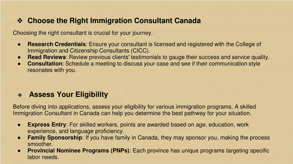 choose the right immigration consultant canada