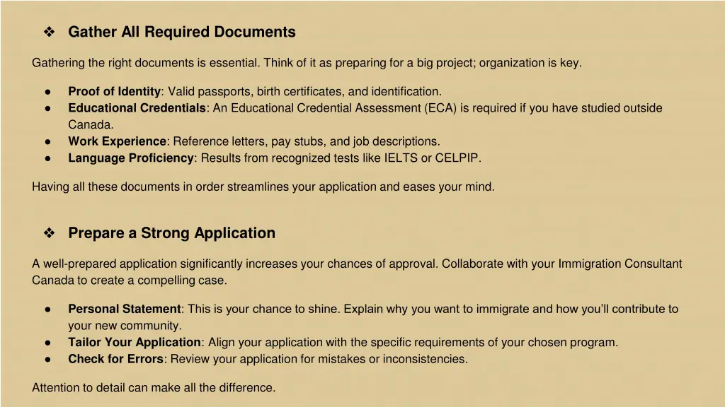 gather all required documents