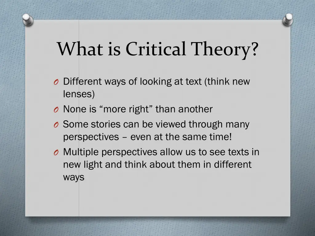 what is critical theory