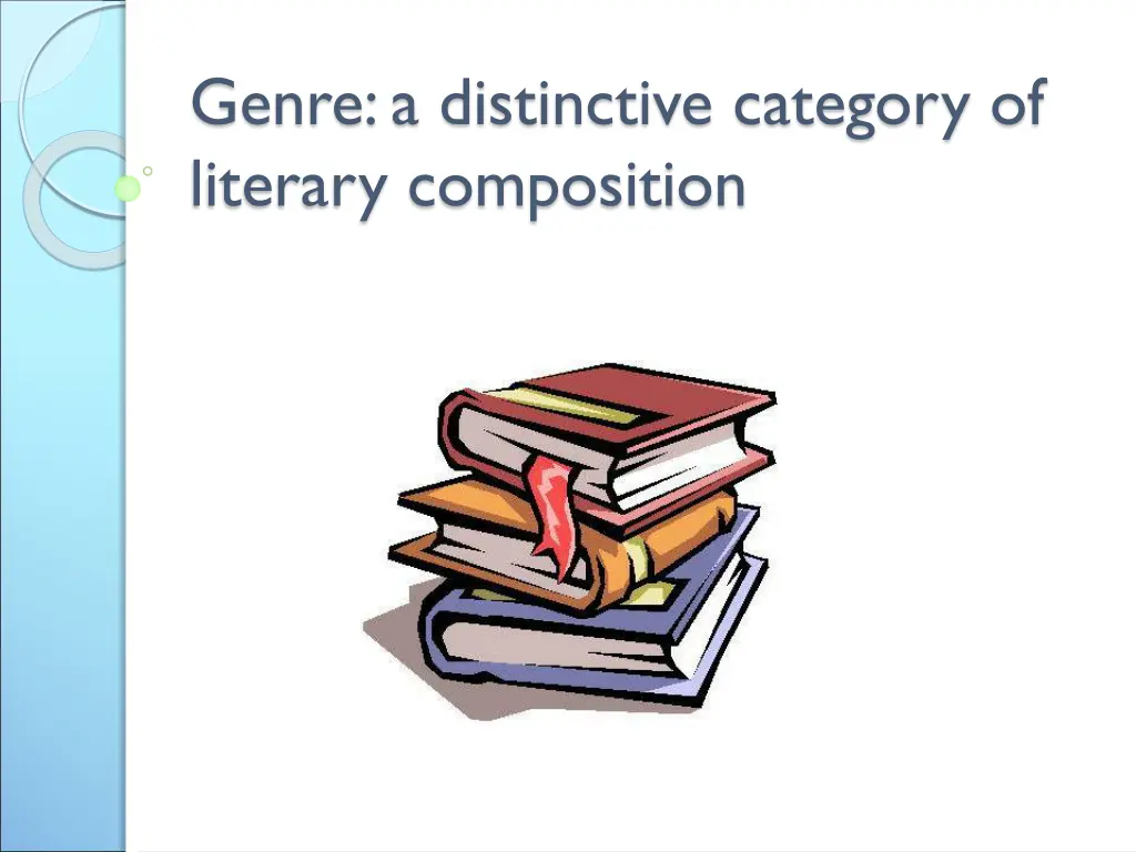 genre a distinctive category of literary