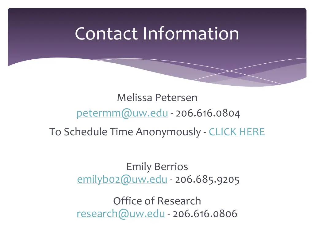 contact information