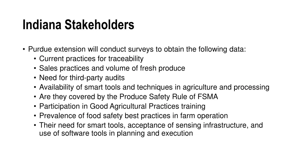 indiana stakeholders 1