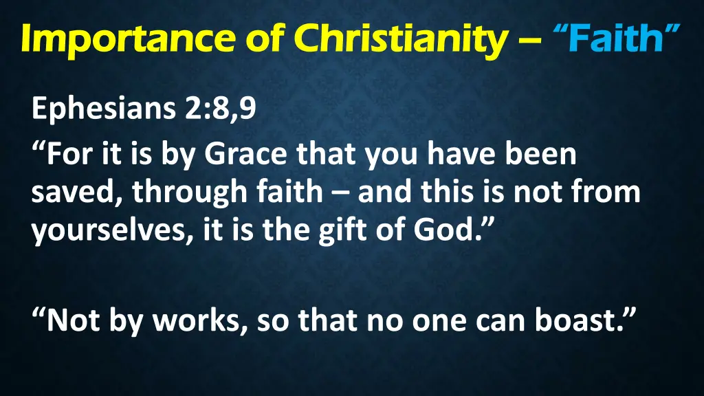 importance of christianity importance