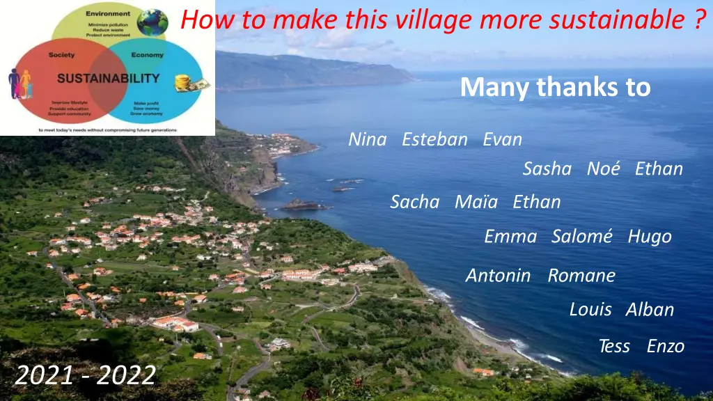 how to make this village more sustainable 1