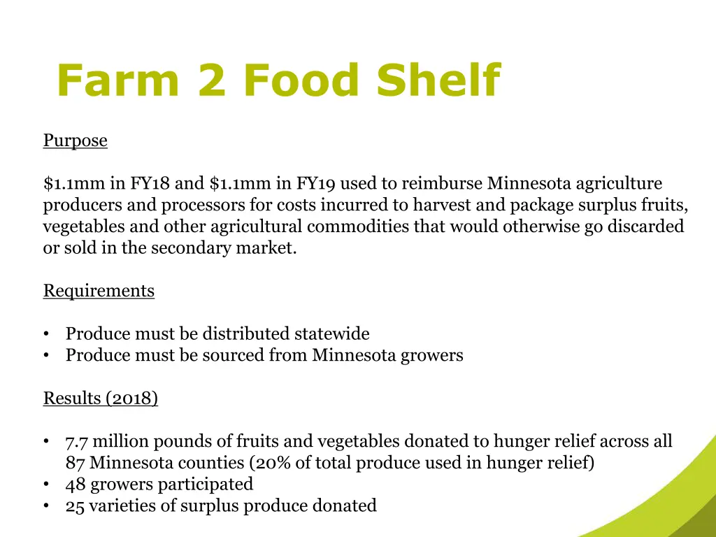 farm 2 food shelf