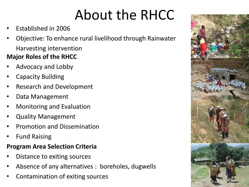 about the rhcc