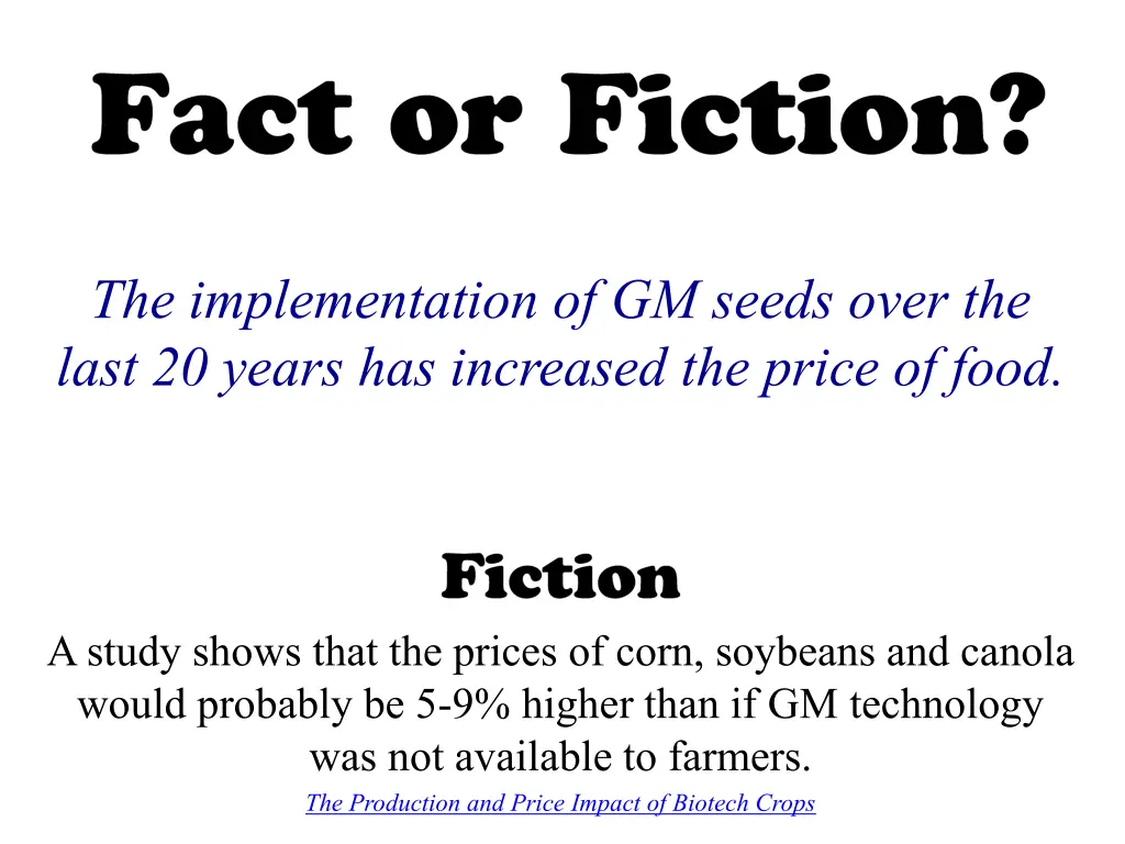 the implementation of gm seeds over the last