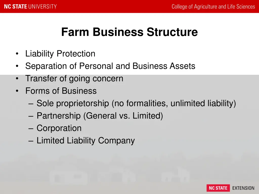 farm business structure